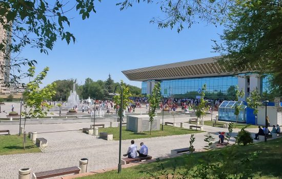 Abai Square in Almaty, Kazakhstan